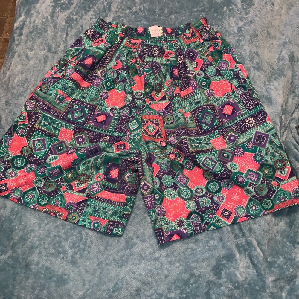 Multi-colored High Waisted Shorts